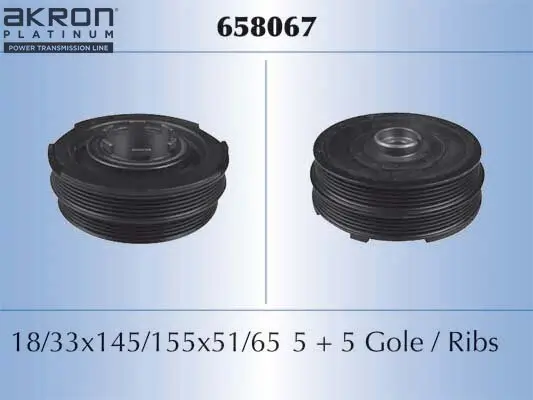 Riemenscheibe, Kurbelwelle AKRON-MALÒ 658067