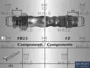 Bremsschlauch beidseitig Hinterachse AKRON-MALÒ 80004