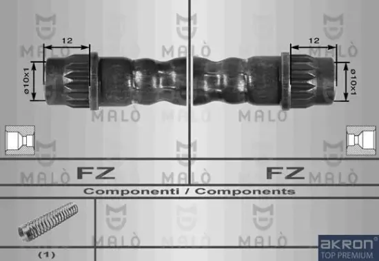 Bremsschlauch beidseitig Hinterachse AKRON-MALÒ 80006 Bild Bremsschlauch beidseitig Hinterachse AKRON-MALÒ 80006