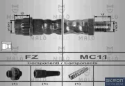 Bremsschlauch beidseitig Vorderachse AKRON-MALÒ 80007