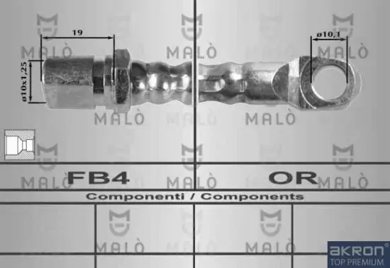 Bremsschlauch beidseitig Vorderachse AKRON-MALÒ 8084 Bild Bremsschlauch beidseitig Vorderachse AKRON-MALÒ 8084
