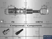 Bremsschlauch beidseitig Vorderachse AKRON-MALÒ 80340
