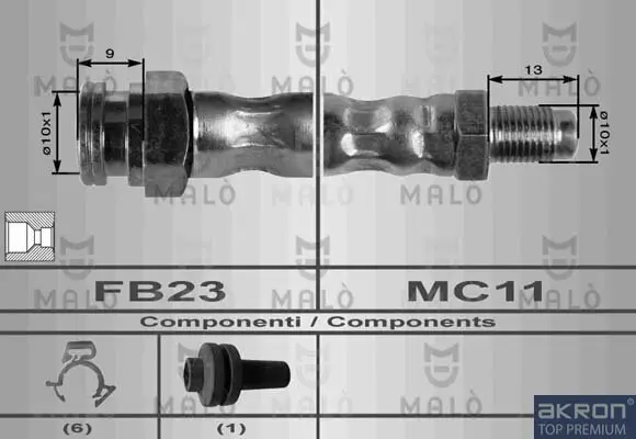 Bremsschlauch AKRON-MALÒ 8400