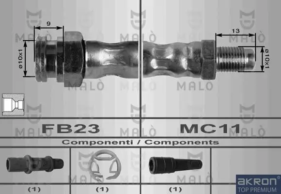 Bremsschlauch AKRON-MALÒ 8410