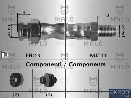 Bremsschlauch AKRON-MALÒ 8917 Bild Bremsschlauch AKRON-MALÒ 8917
