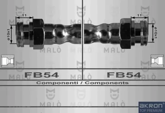 Bremsschlauch beidseitig Hinterachse AKRON-MALÒ 8967 Bild Bremsschlauch beidseitig Hinterachse AKRON-MALÒ 8967