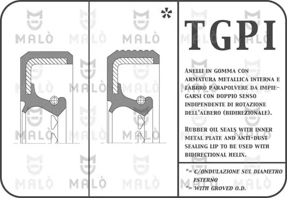 Wellendichtring, Nockenwelle Antriebsachse Antriebsachse AKRON-MALÒ 688PIFL