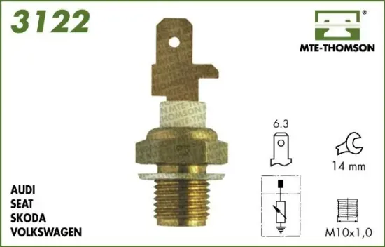 Sensor, Kühlmitteltemperatur MTE-THOMSON 3122 Bild Sensor, Kühlmitteltemperatur MTE-THOMSON 3122
