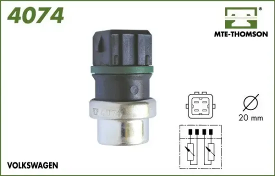 Sensor, Kühlmitteltemperatur MTE-THOMSON 4074 Bild Sensor, Kühlmitteltemperatur MTE-THOMSON 4074