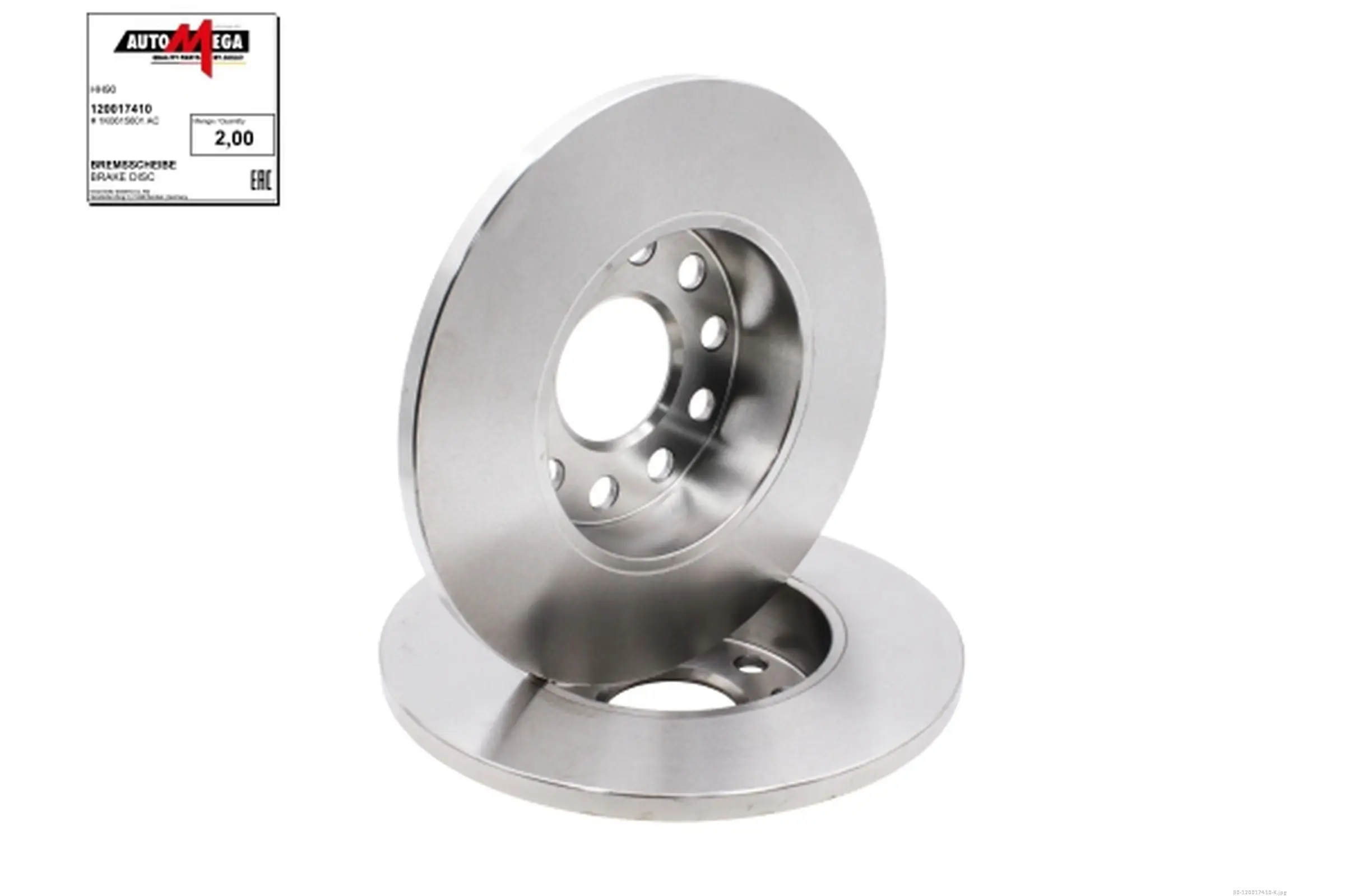 Bremsscheibe Hinterachse AUTOMEGA 120017410