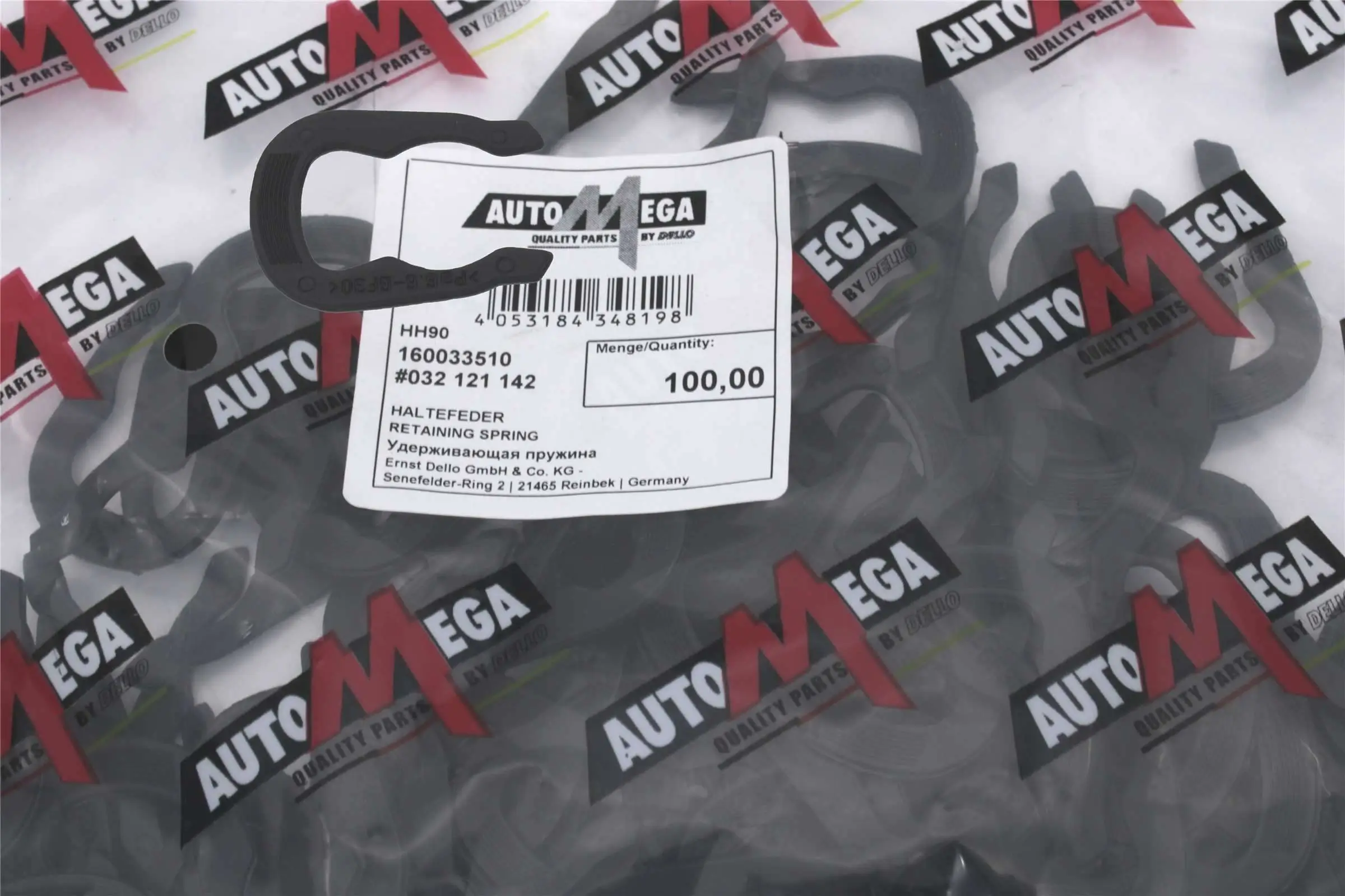 Haltefeder, Kühlmittelflansch-Verschlussstopfen AUTOMEGA 160033510