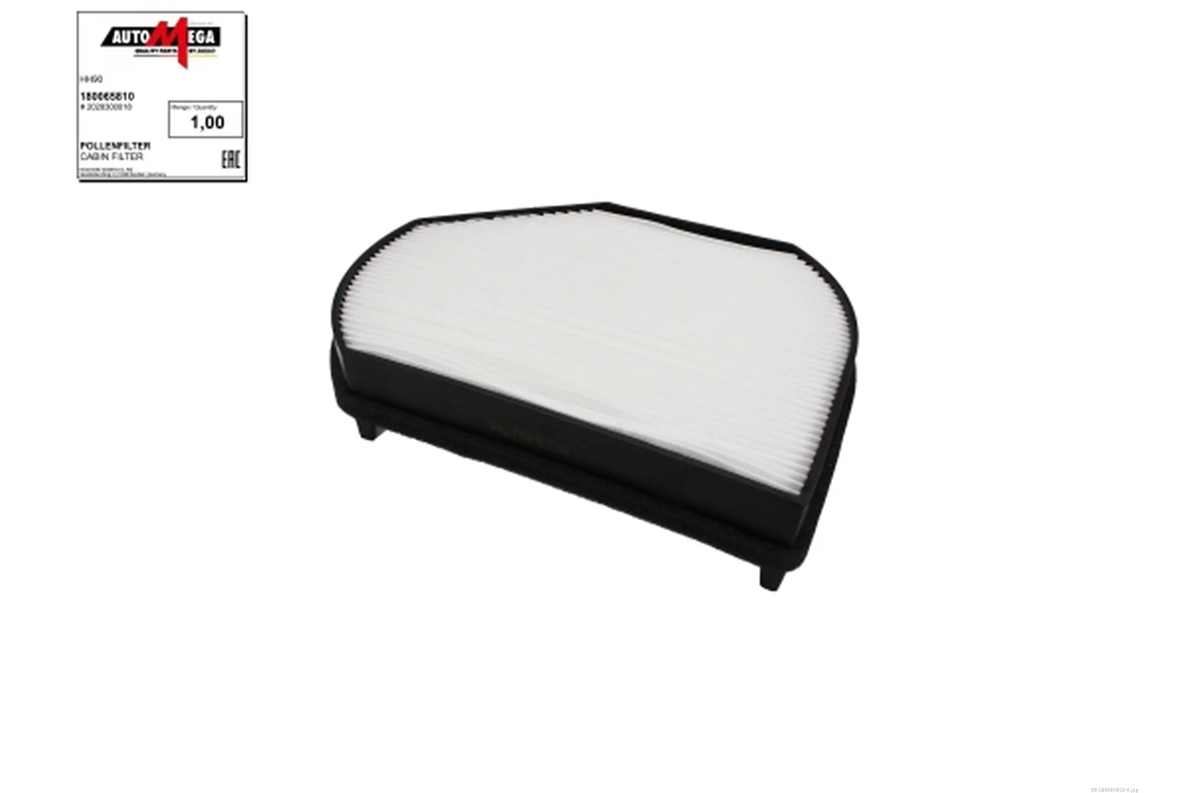 Filter, Innenraumluft AUTOMEGA 180065810