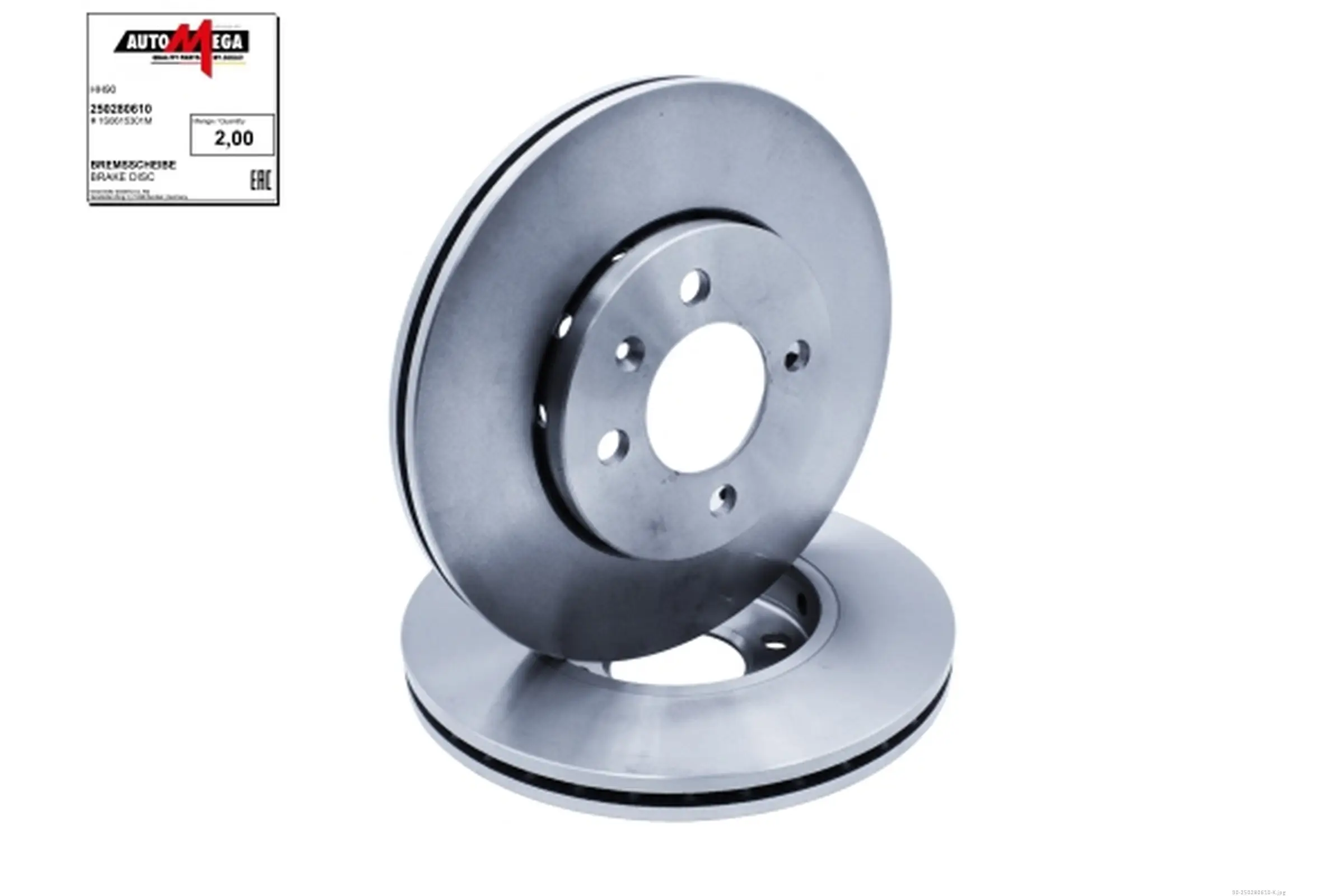 Bremsscheibe Vorderachse AUTOMEGA 250280610