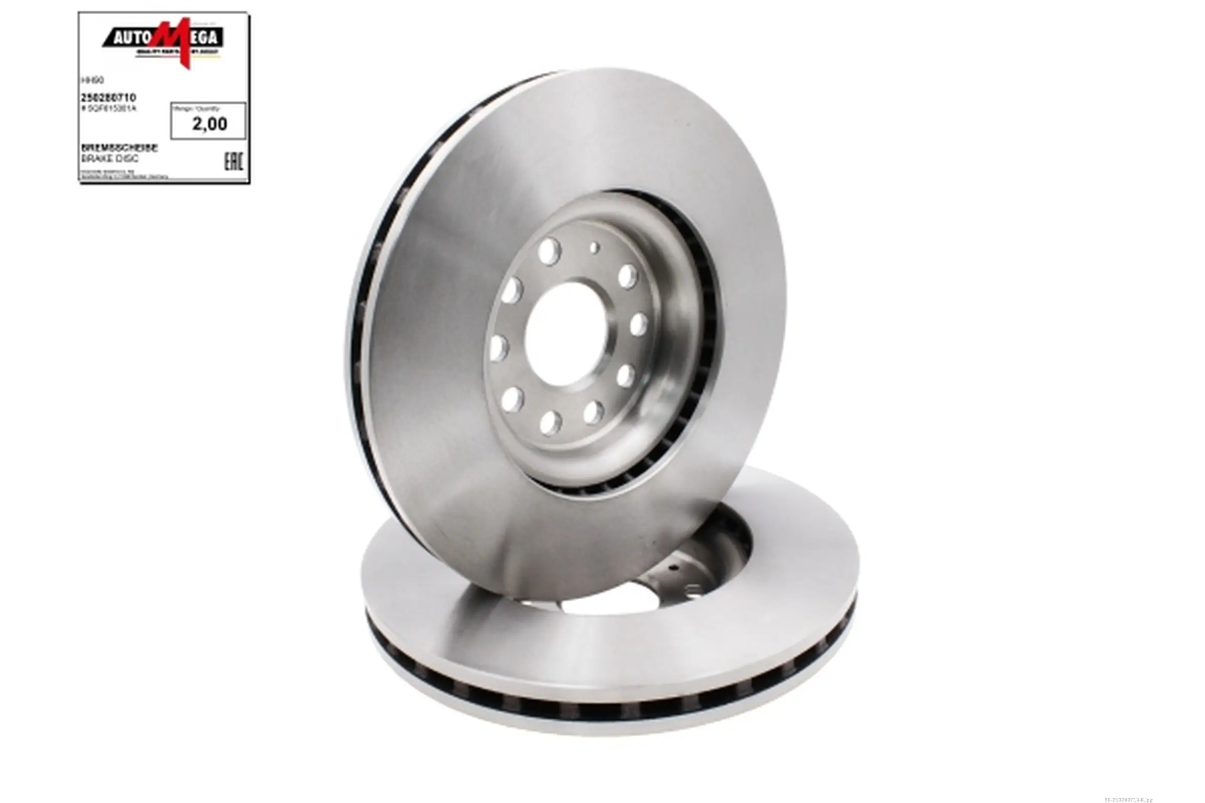 Bremsscheibe Vorderachse AUTOMEGA 250280710