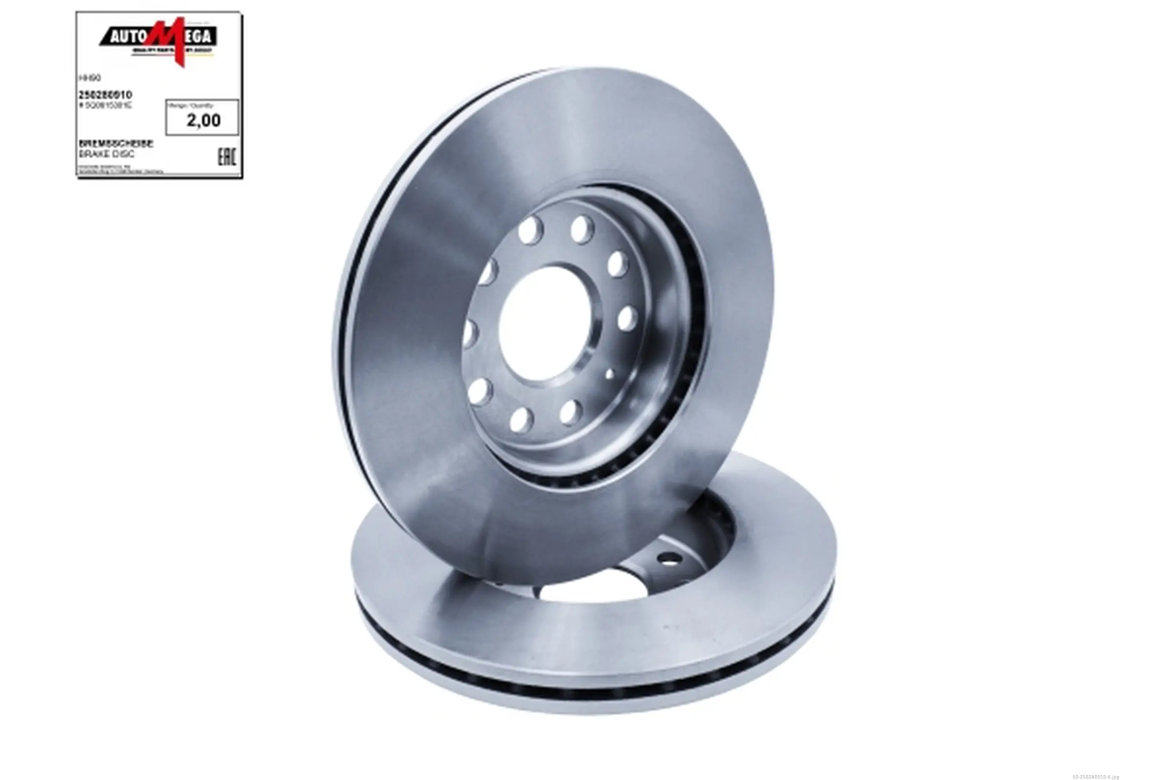 Bremsscheibe Vorderachse AUTOMEGA 250280910