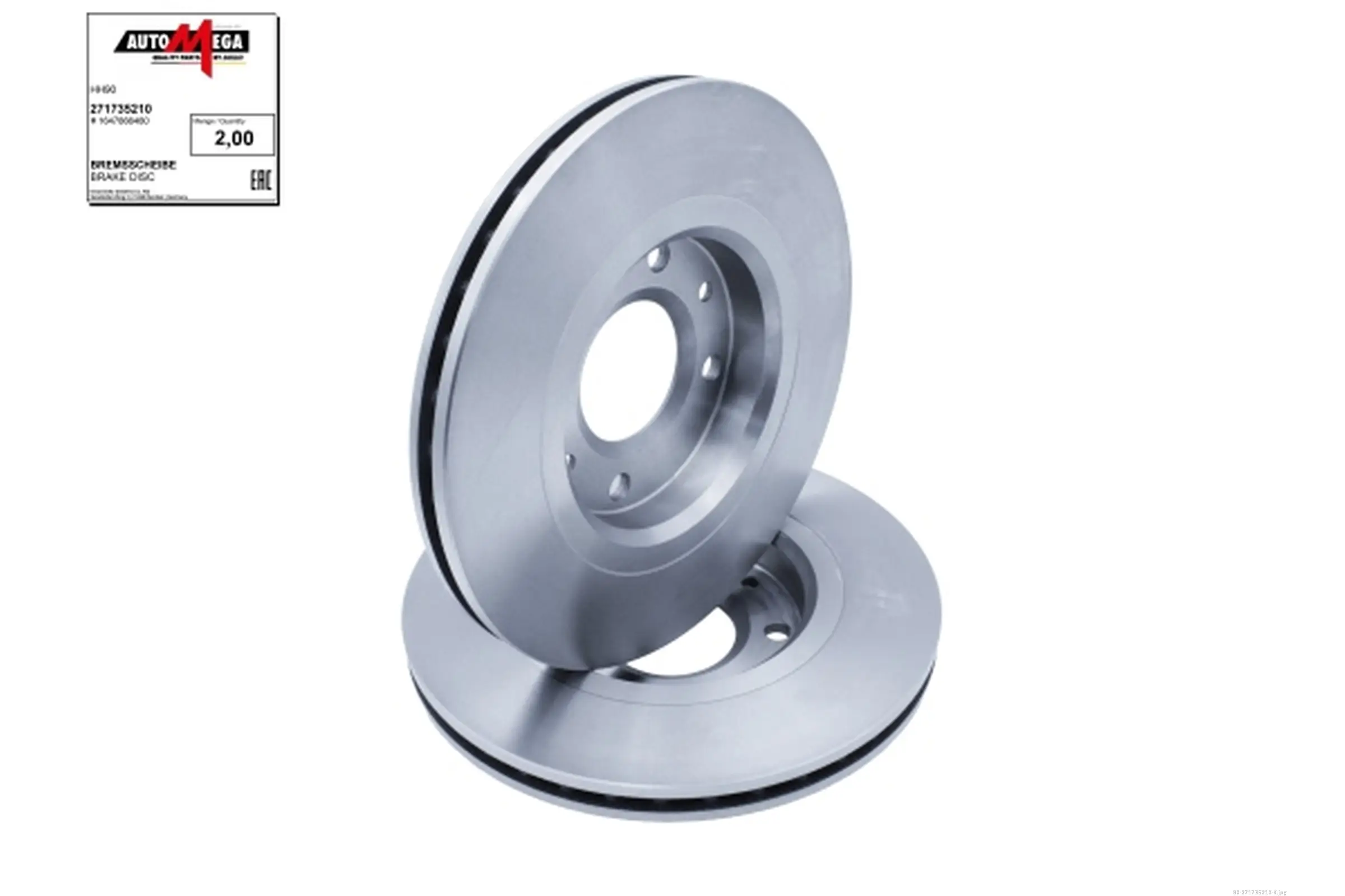 Bremsscheibe Vorderachse AUTOMEGA 271735210