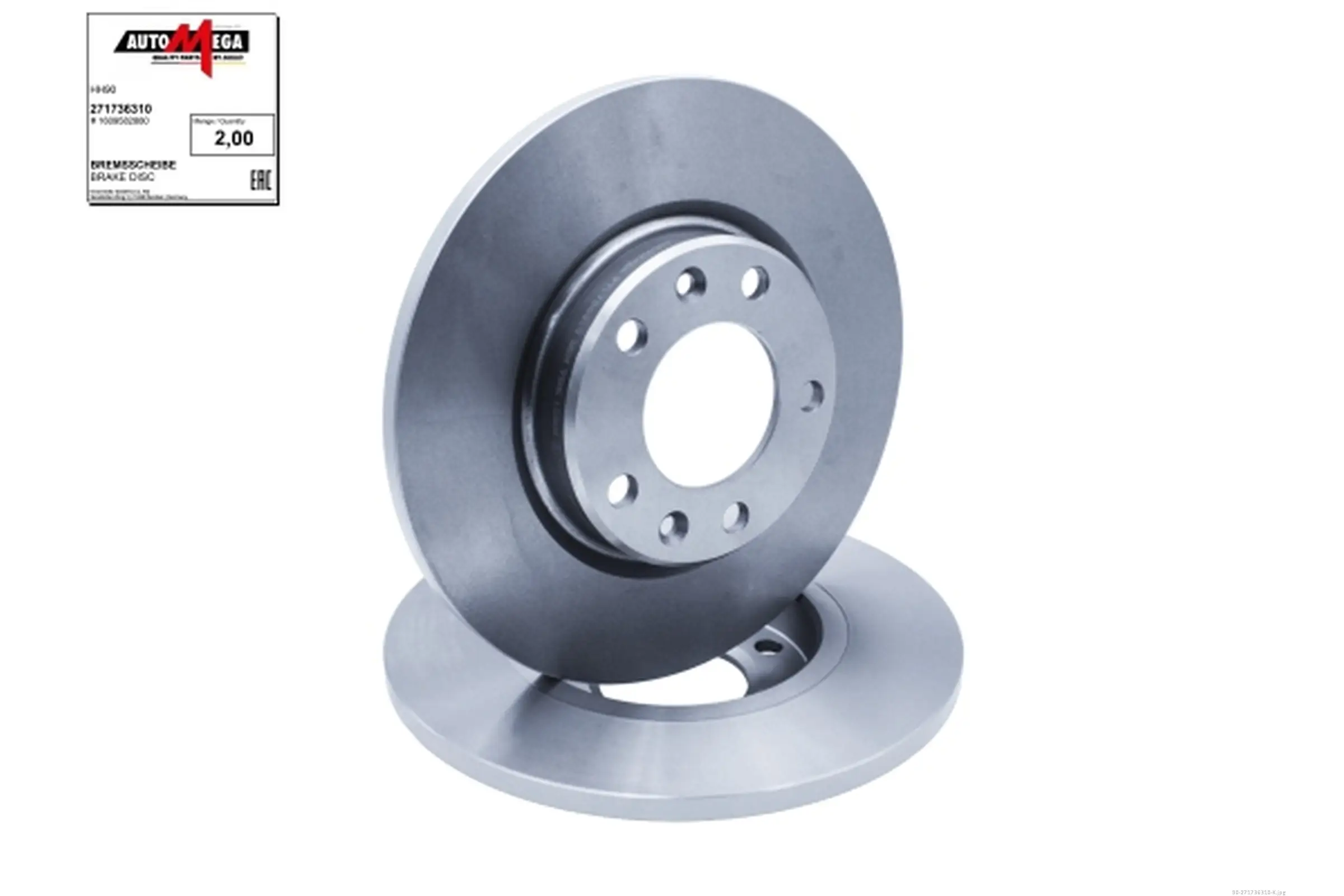 Bremsscheibe Hinterachse AUTOMEGA 271736310