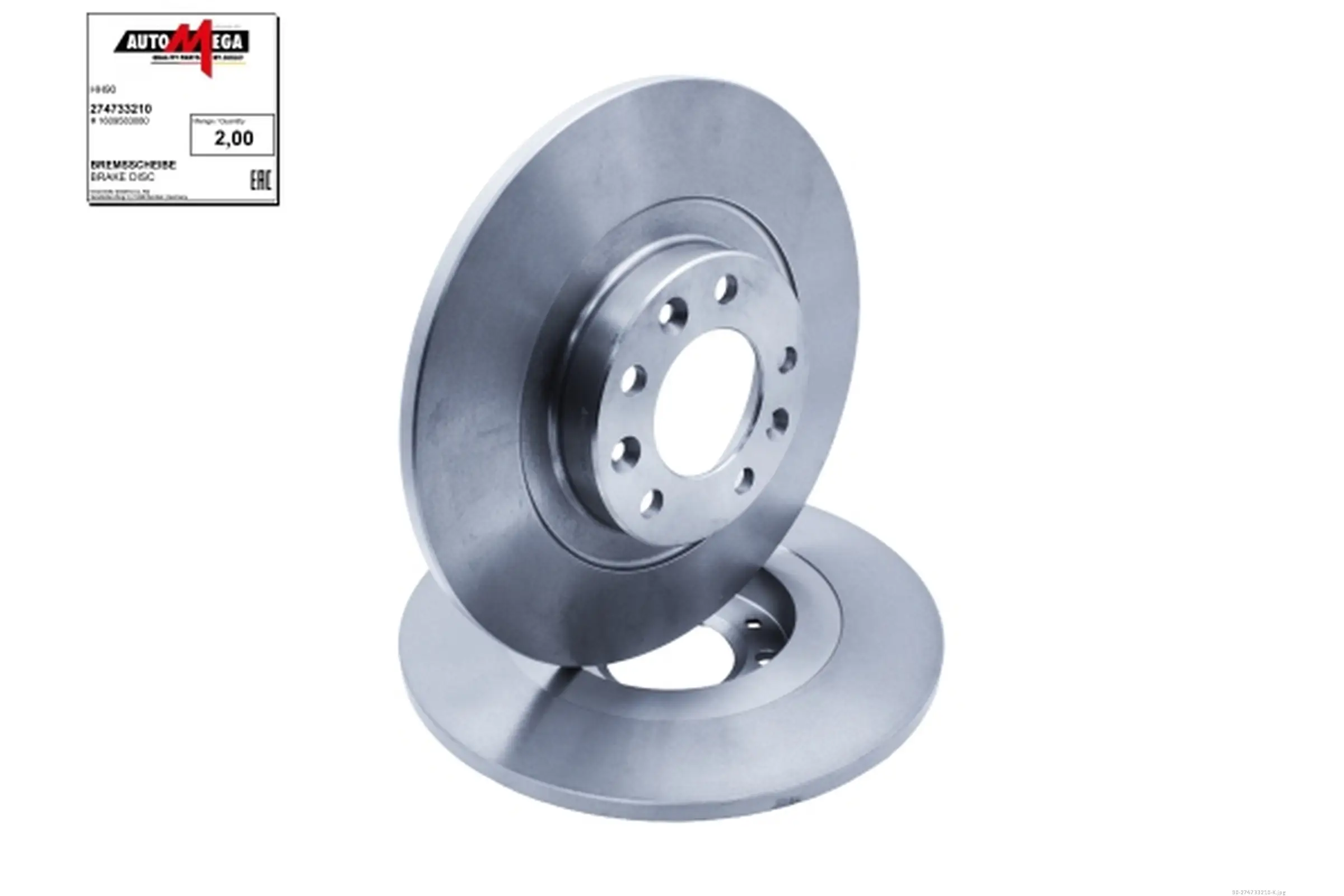 Bremsscheibe Hinterachse AUTOMEGA 274733210