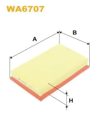 Luftfilter WIX FILTERS WA6707 Bild Luftfilter WIX FILTERS WA6707
