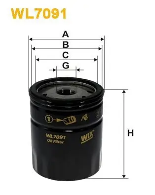 Ölfilter WIX FILTERS WL7091 Bild Ölfilter WIX FILTERS WL7091