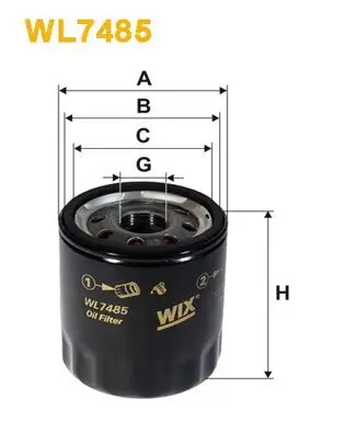 Ölfilter WIX FILTERS WL7485 Bild Ölfilter WIX FILTERS WL7485