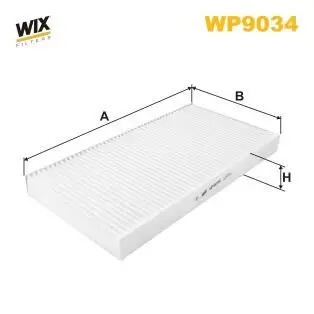 Filter, Innenraumluft WIX FILTERS WP9034 Bild Filter, Innenraumluft WIX FILTERS WP9034