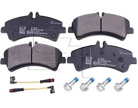 Bremsbelagsatz, Scheibenbremse Hinterachse ST-TEMPLIN 03.120.8700.165 Bild Bremsbelagsatz, Scheibenbremse Hinterachse ST-TEMPLIN 03.120.8700.165