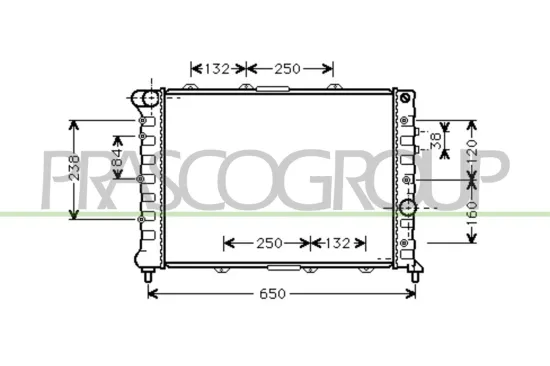 Kühler, Motorkühlung PRASCO AA080R003 Bild Kühler, Motorkühlung PRASCO AA080R003