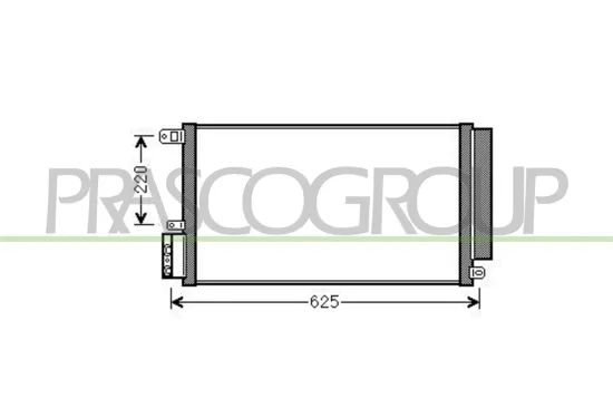 Kondensator, Klimaanlage PRASCO AA210C001 Bild Kondensator, Klimaanlage PRASCO AA210C001