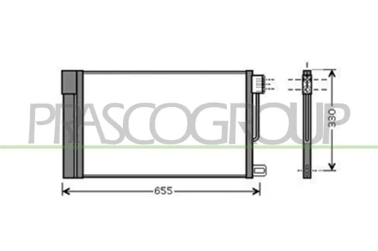 Kondensator, Klimaanlage PRASCO AA344C003 Bild Kondensator, Klimaanlage PRASCO AA344C003