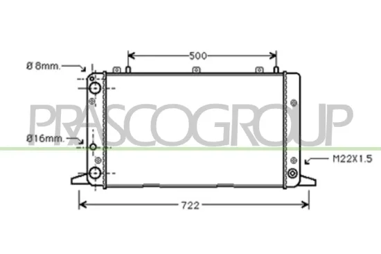 Kühler, Motorkühlung PRASCO AD013R015 Bild Kühler, Motorkühlung PRASCO AD013R015