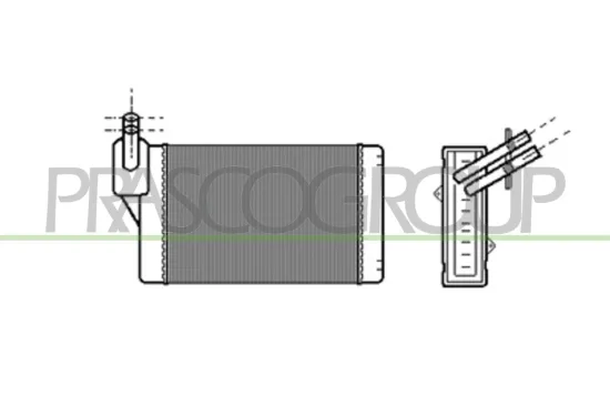 Wärmetauscher, Innenraumheizung PRASCO AD016H002 Bild Wärmetauscher, Innenraumheizung PRASCO AD016H002