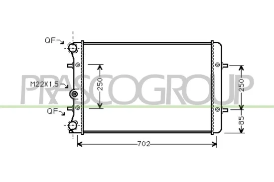 Kühler, Motorkühlung PRASCO AD016R002 Bild Kühler, Motorkühlung PRASCO AD016R002