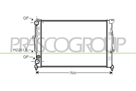 Kühler, Motorkühlung PRASCO AD017R011 Bild Kühler, Motorkühlung PRASCO AD017R011