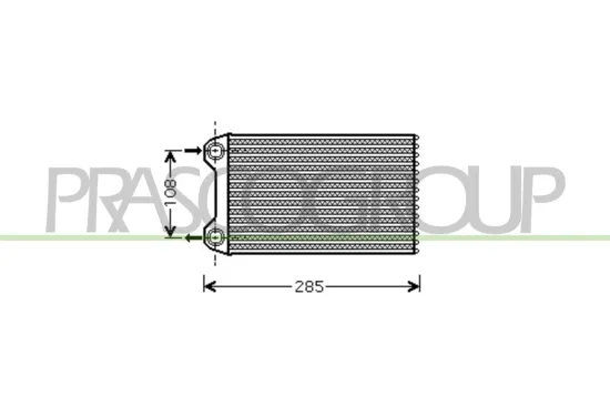 Wärmetauscher, Innenraumheizung PRASCO AD020H001 Bild Wärmetauscher, Innenraumheizung PRASCO AD020H001