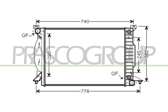 Kühler, Motorkühlung PRASCO AD020R009 Bild Kühler, Motorkühlung PRASCO AD020R009