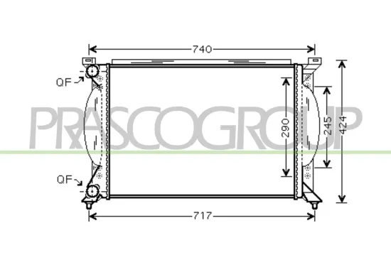 Kühler, Motorkühlung PRASCO AD020R011 Bild Kühler, Motorkühlung PRASCO AD020R011