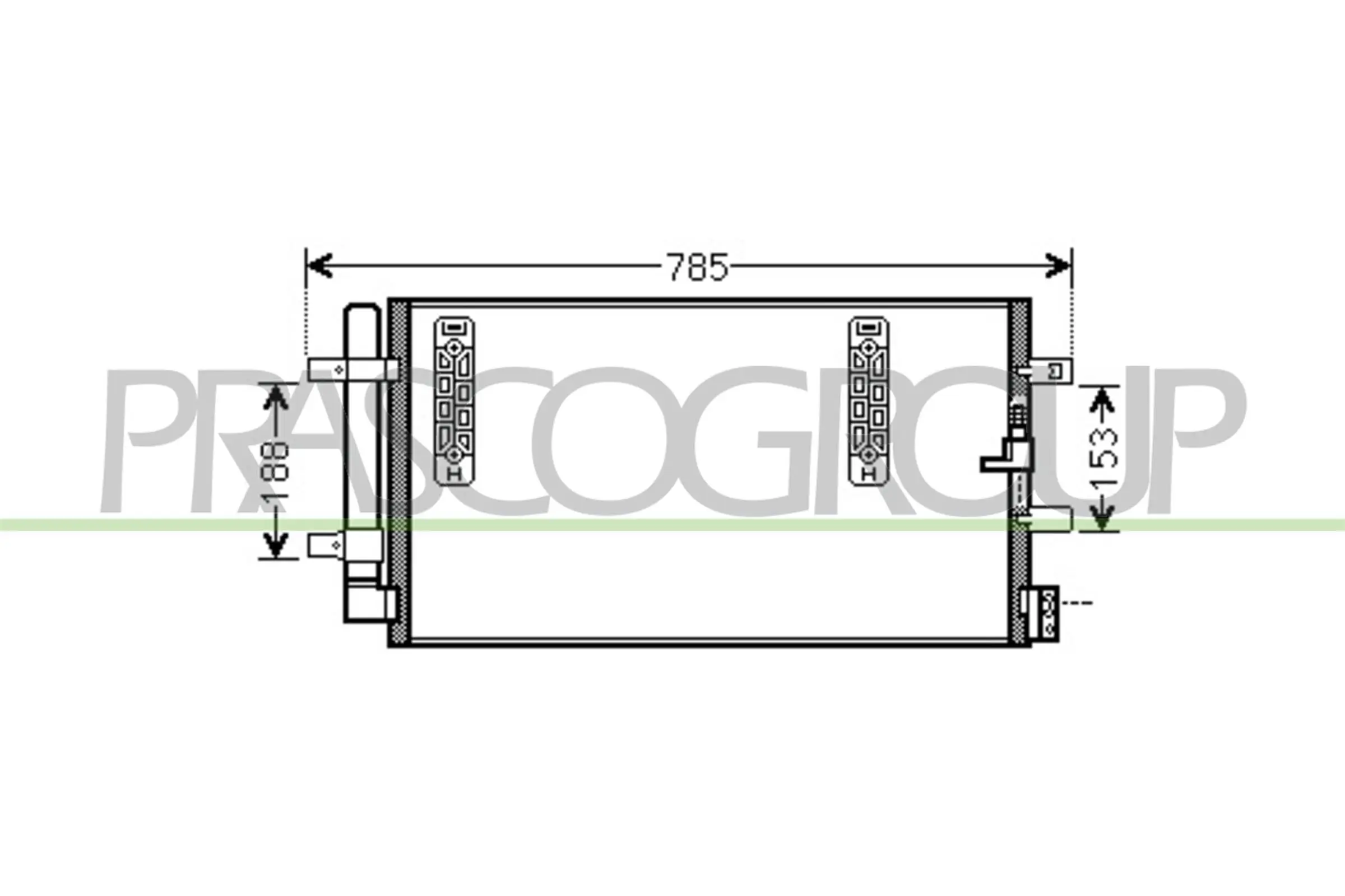 Kondensator, Klimaanlage PRASCO AD024C001