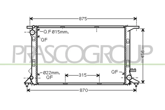 Kühler, Motorkühlung PRASCO AD024R008 Bild Kühler, Motorkühlung PRASCO AD024R008