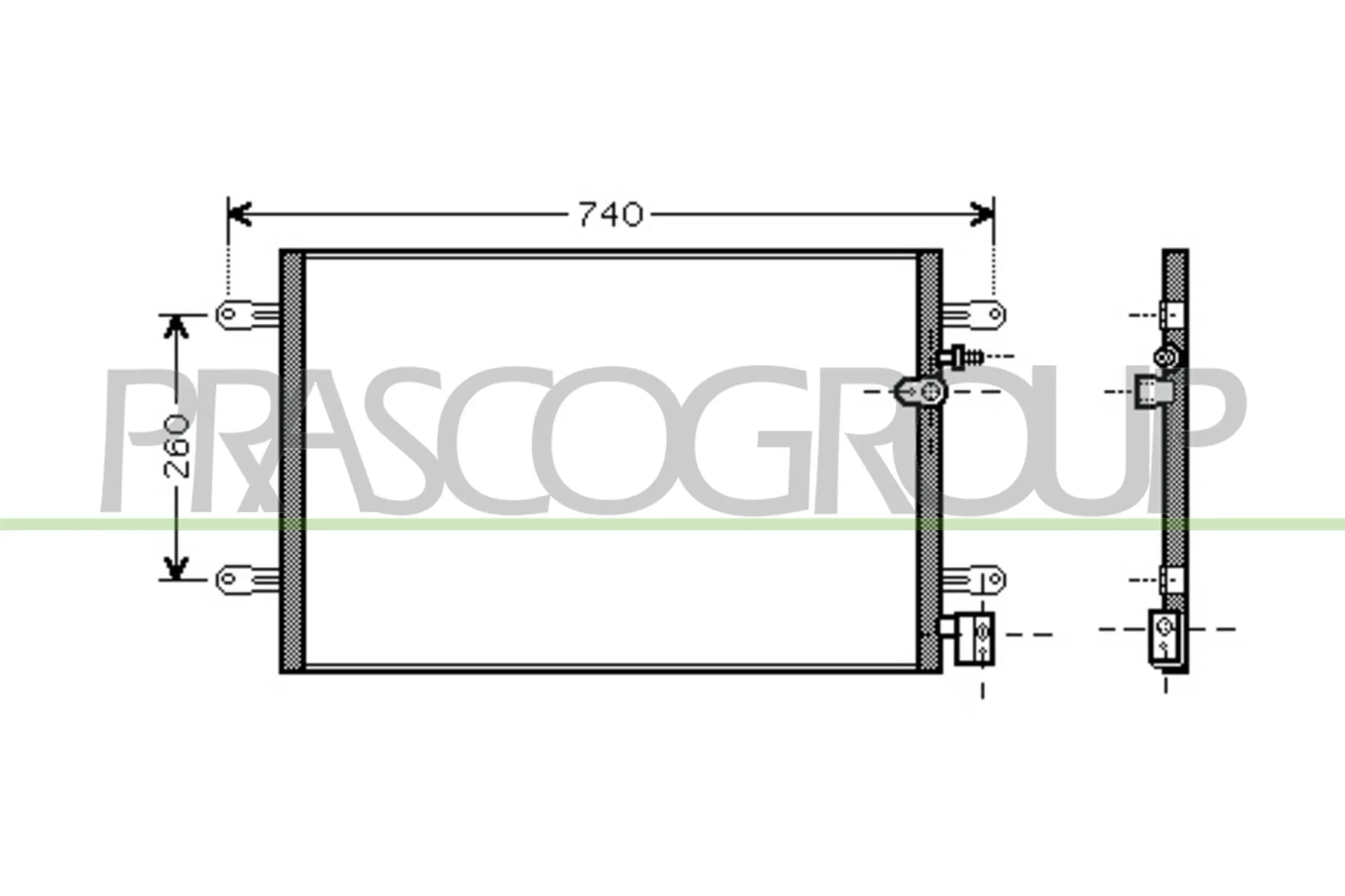 Kondensator, Klimaanlage PRASCO AD034C001