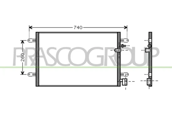 Kondensator, Klimaanlage PRASCO AD034C001 Bild Kondensator, Klimaanlage PRASCO AD034C001