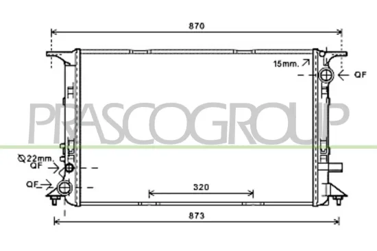 Kühler, Motorkühlung PRASCO AD064R001 Bild Kühler, Motorkühlung PRASCO AD064R001