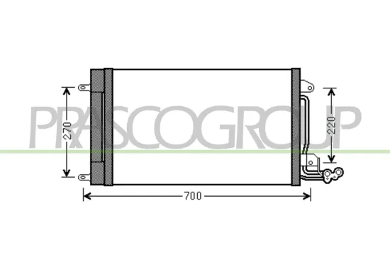 Kondensator, Klimaanlage PRASCO AD120C001 Bild Kondensator, Klimaanlage PRASCO AD120C001