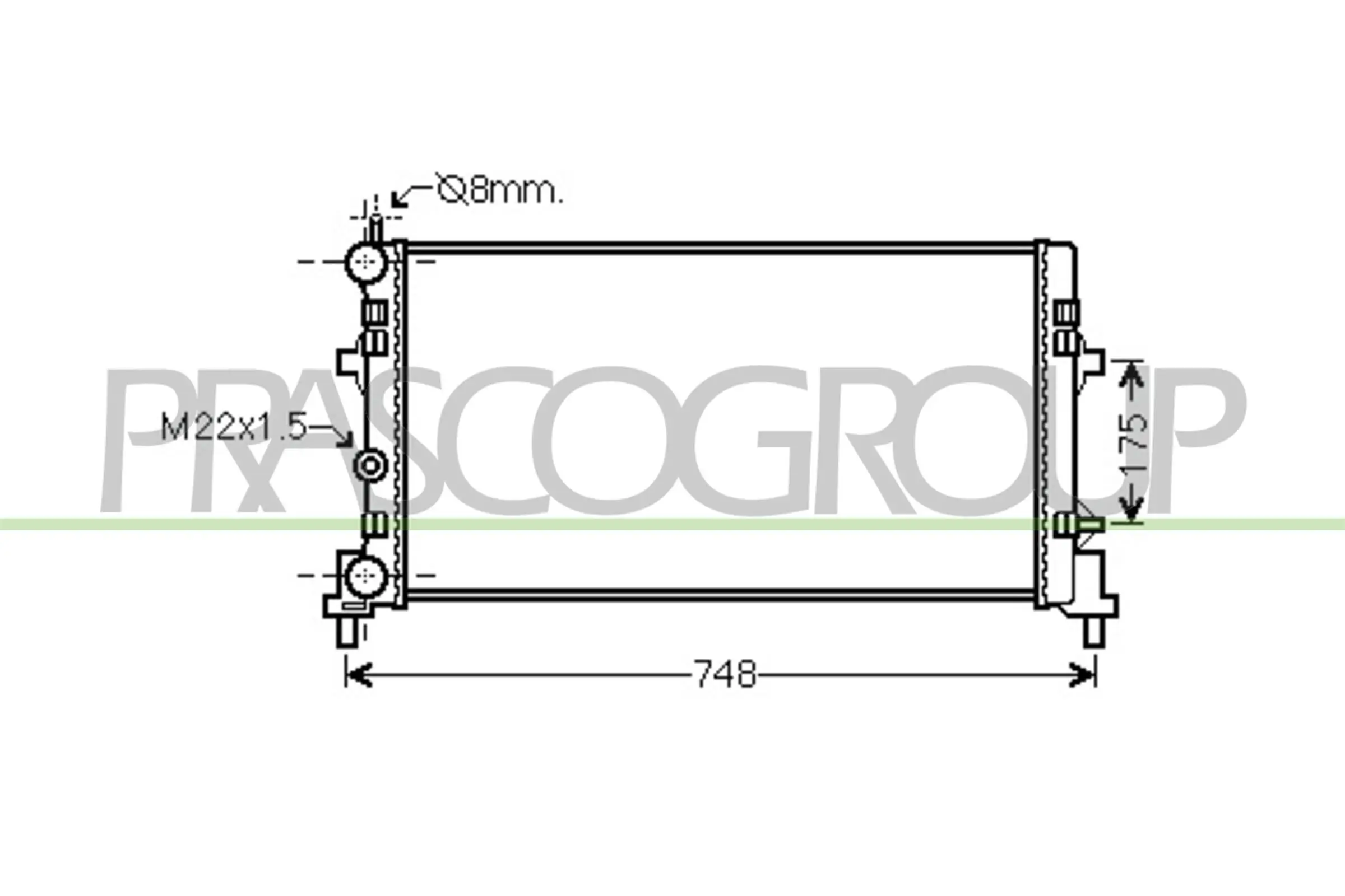 Kühler, Motorkühlung PRASCO AD120R003