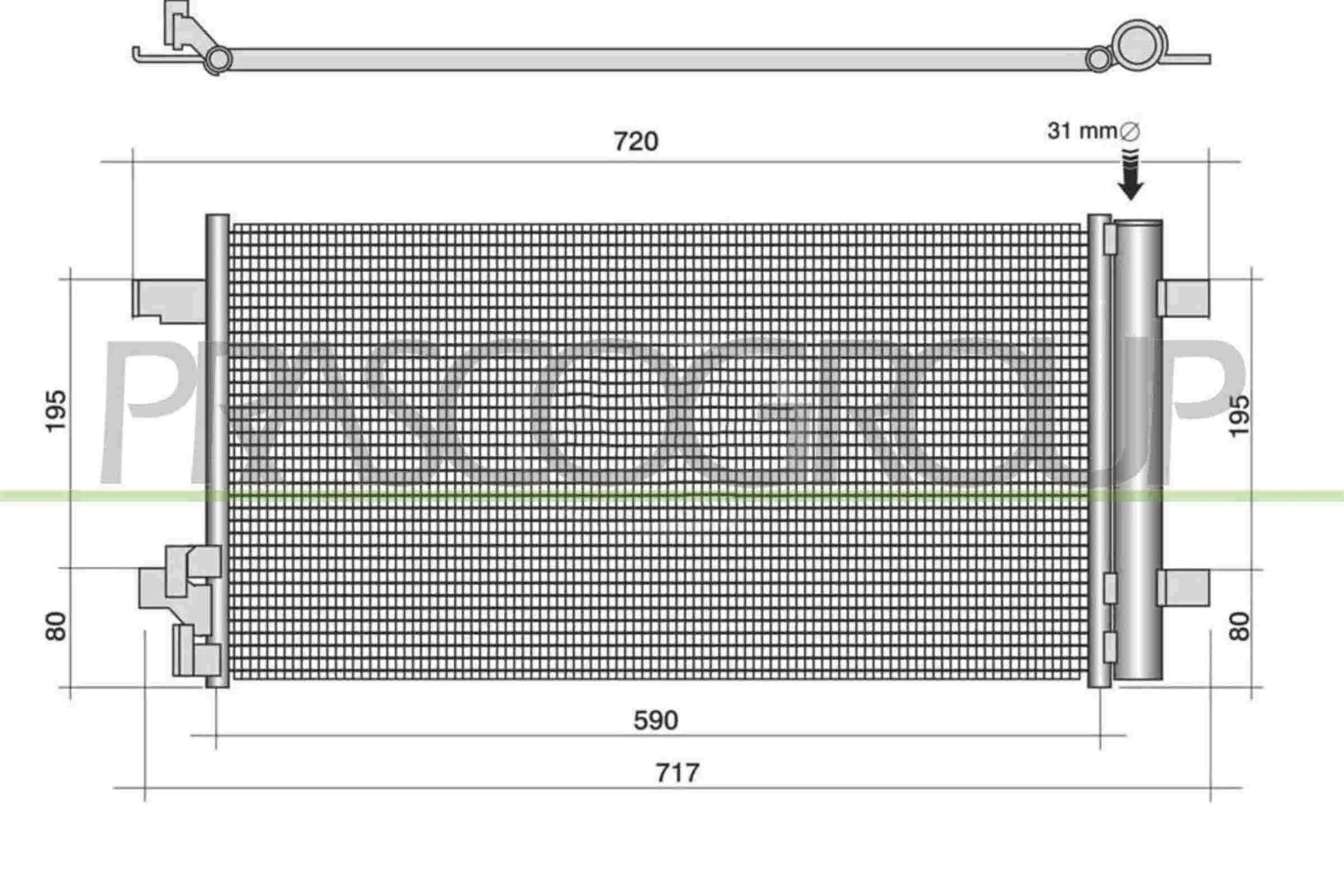 Kondensator, Klimaanlage PRASCO AD124C001