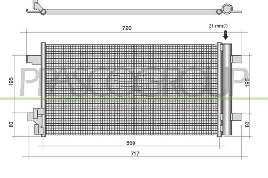 Kondensator, Klimaanlage PRASCO AD124C001 Bild Kondensator, Klimaanlage PRASCO AD124C001