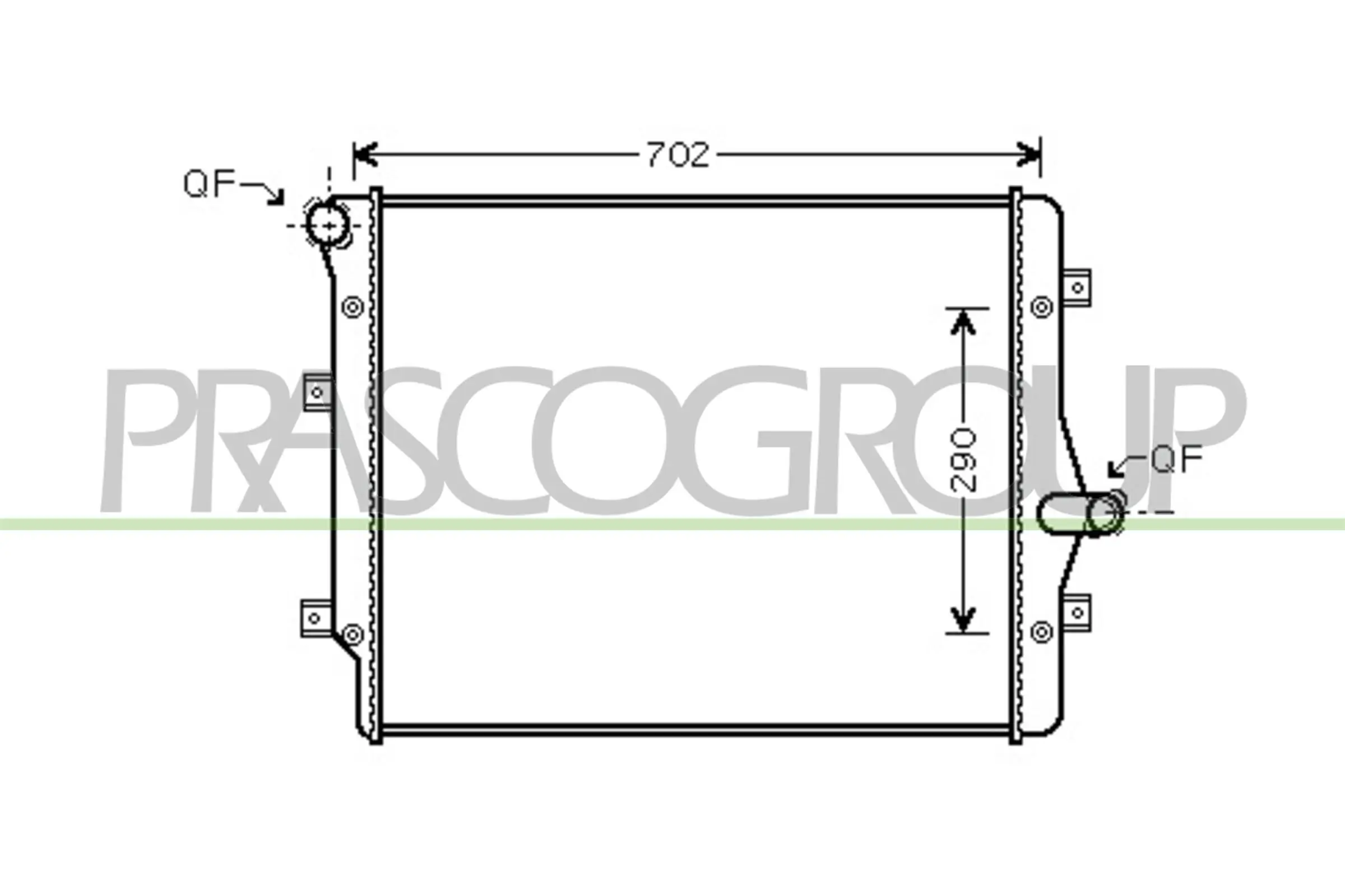 Kühler, Motorkühlung PRASCO AD202R008