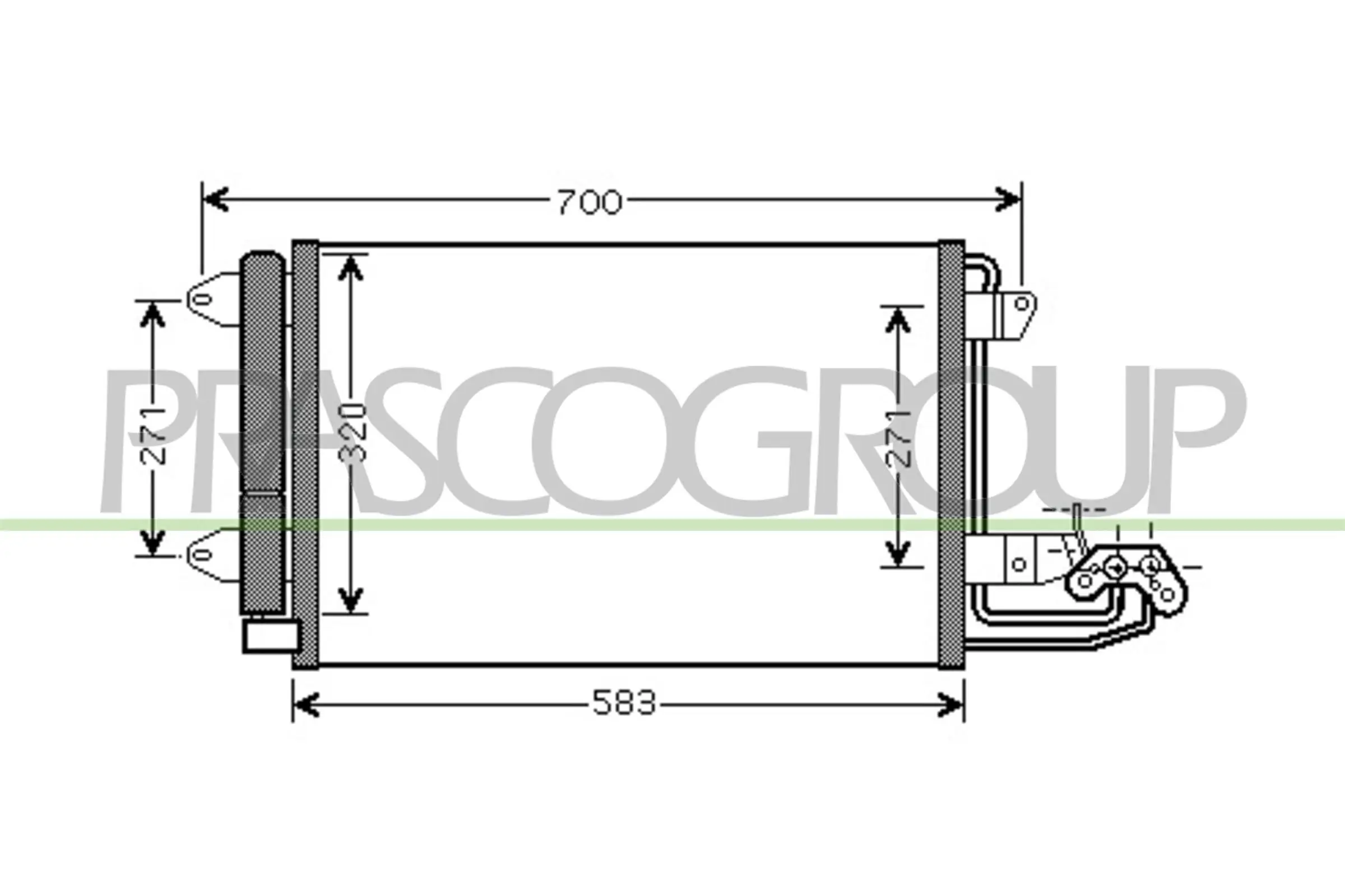 Kondensator, Klimaanlage PRASCO AD320C001