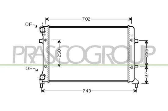 Kühler, Motorkühlung PRASCO AD320R012 Bild Kühler, Motorkühlung PRASCO AD320R012