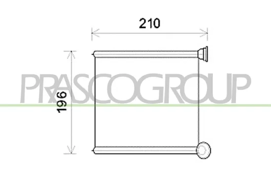 Wärmetauscher, Innenraumheizung PRASCO AD324H001 Bild Wärmetauscher, Innenraumheizung PRASCO AD324H001